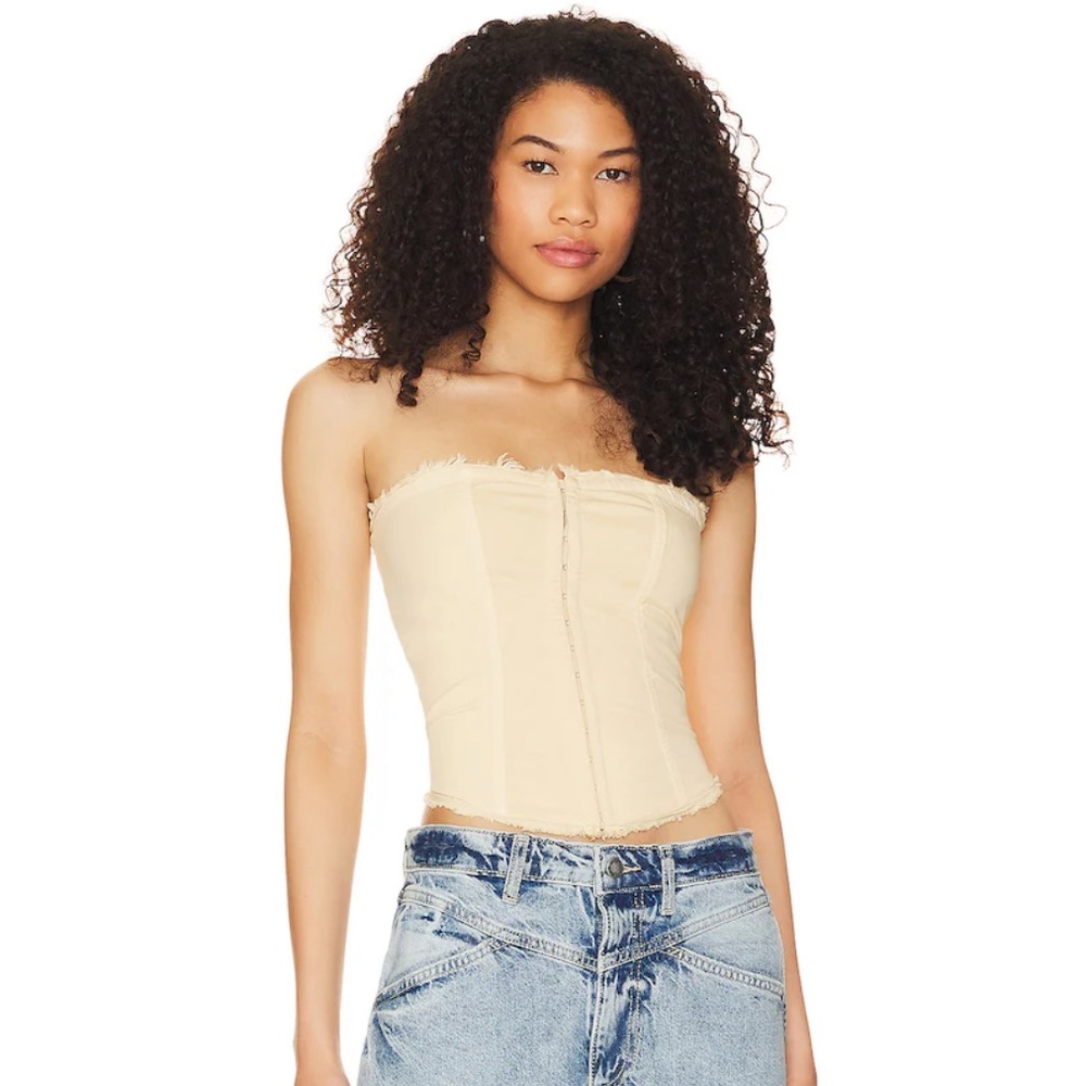 Free People x REVOLVE Just A Minute Tube Top in Peach Sands